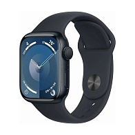 Умные часы Apple Watch Series 9 GPS Midnight Aluminium Case with Midnight Sport Band (41mm, S/M, черный)